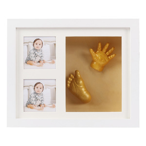 Kit de cadre photo 3D en bois massif pour empreintes de mains <span class=keywords><strong>et</strong></span> de pieds de bébé <span class=keywords><strong>et</strong></span> d'adulte, vente en gros - Product Image 5