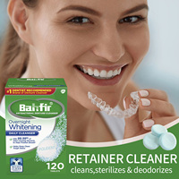 Tablette de nettoyage effervescente pour prothèses dentaires Meilleur produit de blanchiment des dents pour le lavage de la bouche Tablettes nettoyantes pour le nettoyage des dents
