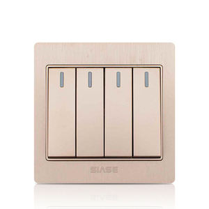 Placa de interruptor de pared en blanco de 86 mm y 1 módulo, dorada, personalizada <span class=keywords><strong>SIASE</strong></span> - Product Image 6