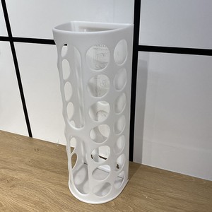 Panier de rangement en plastique Dianmai 46x16x13cm, multifonctionnel, sans perçage, avec crochets, organisateur créatif pour cuisine et salle de bain, blanc - Product Image 2