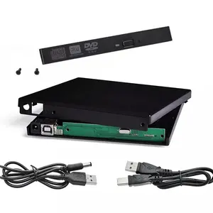 Slim Portable 12.5mm External DVD Drive Enclosure CD DVD-RW Player For Laptop USB2.0 SATA DVD Writer Case