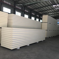 Isolé Ignifuge Insonorisé Laine de Roche PIR Polyuréthane EPS PU Toit Métallique Panneaux Sandwich Muraux pour Entrepôt Bâtiment Préfabriqué
