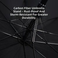 Ultraleichter Klassischer Carbonfaser-Golfschirm Vollautomatisch Windbeständig Maßgefertigt Geschäftsgeschenk