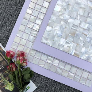 <strong>White</strong> 3d Self Adhesive Peel and <strong>Stick</strong> <strong>on</strong> Mother of Pearl Backsplash Shell Mosaic <strong>Tile</strong> - Product Image 6
