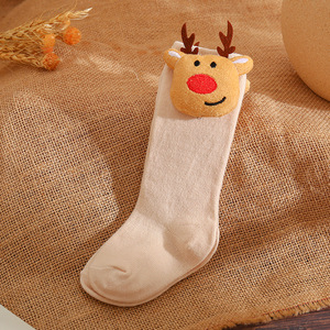 Chaussettes de Noël pour bébé Chaussettes en coton respirantes en velours corail Chaussettes pour enfants Chaussettes de couchage épaisses et chaudes - Product Image 6
