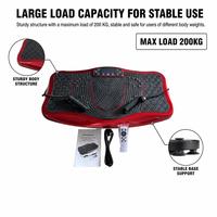 Plateforme vibrante pour tout le corps, 200W, capacité de charge 200KG, 110V-220V, avec bandes de résistance et télécommande