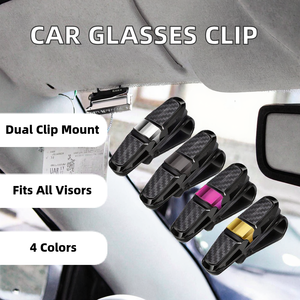 Soporte para Gafas de Sol y Anteojos de 4 Colores, Material ABS, para Visera de Coche, con Clip para Tarjetas y Boletos, Universal, Multifuncional, Doble - Product Image 2