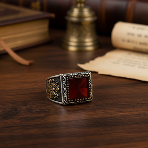 925K Sterling Silver Ottoman Empire Carnelian <b>Men</b> <b>Ring</b> - Product Image 3