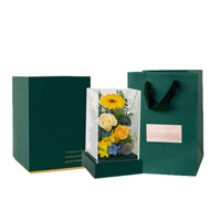 Eeuwige Bloem Afgewerkte Acryl Bloemenbox Rozen Geschenkdoos Valentijnsdag & Moederdag Afstudeercadeau Echte Bloemen Ornamenten