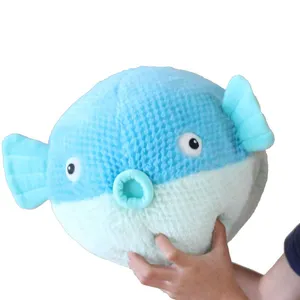 Curious Bags Soft Ocean Aquatic Plush Puffer Blow Fish Stuffed Animal Toy