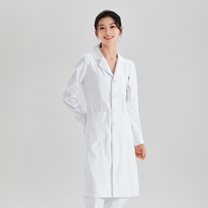 実験室/抗菌・抗シワ/白いスクラブ白衣看護師コスチューム女性医師コスチュームカスタムラボロングコート - Product Image 3