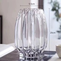 Vase en verre cristal transparent, décoration d'intérieur, arrangement floral, centre de table pour mariage