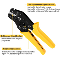 Kit de Herramientas de Crimpado Manual DuPont SN-28B PH 2.0/ XH 2.54 con Alicates de Acero al Carbono para Conectores