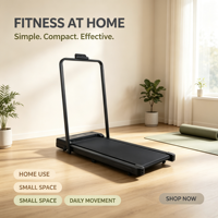 Tapis de marche pliable en promotion – Personnalisable pour la maison et le bureau – Machine portable pour la marche et la course