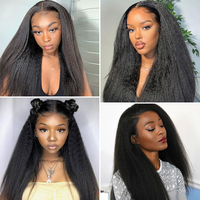 Vente en gros, mèches droites crépues, cuticules vierges 11A alignées, vendeur de mèches de cheveux brésiliens, mèches de cheveux humains Yaki