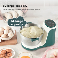 Batteur sur socle multifonctionnel électrique de bonne qualité, à commande tactile, en acier inoxydable, 5L/7L, avec bol mélangeur