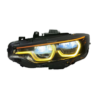 Pieza de Repuesto para Automóvil SJC para BMW Serie 4 2014-2020 F32 M3 M4 F80 F82 F8X, Faro Delantero LED Estilo Ikon V3 Tricolor Amarillo, Blanco y Rojo