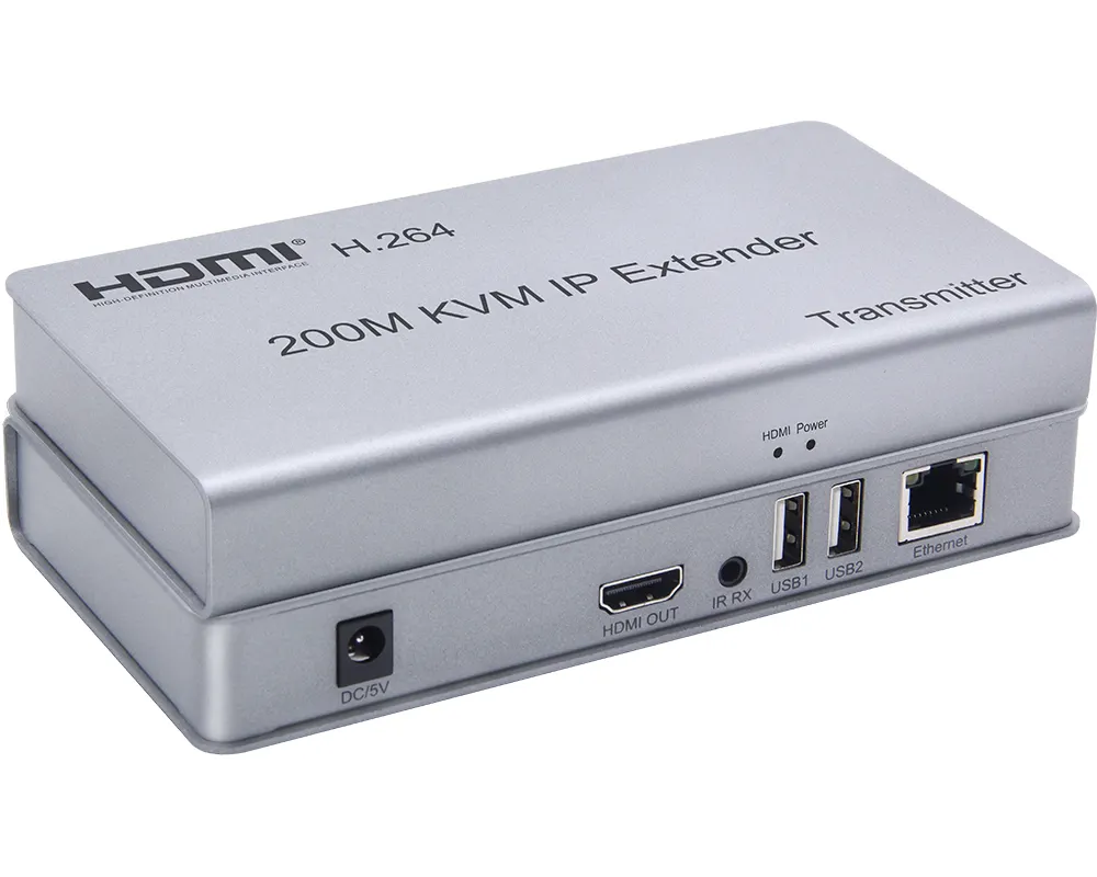 HDMI 200M Extender מעל IP תמיכת IR מרחוק שליטת KVM פונקציה