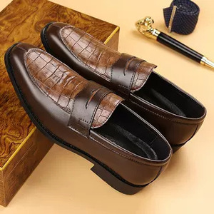Mocassins Homme Noirs <span class=keywords><strong>en</strong></span> Cuir PU Style <span class=keywords><strong>Crocodile</strong></span> pour Affaires et Loisirs - Product Image 4