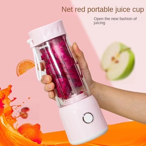 Mini exprimidor portátil eléctrico USB, licuadora de jugo de fruta fresca de 380Ml de capacidad, recargable para uso doméstico y en el automóvil al aire libre - Product Image 4