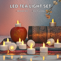 Bougies chauffe-plat LED rechargeables CE ROHS 3D sans flamme avec télécommande pour la décoration de la maison Halloween Ramadan Diwali