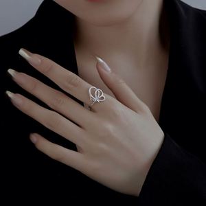 Bague Papillon Quotidienne en Argent Sterling 925 Non Ternissant avec Zirconium Diamant 5A, Design Adorable pour Filles, Bijoux de Mode Dylam - Product Image 3