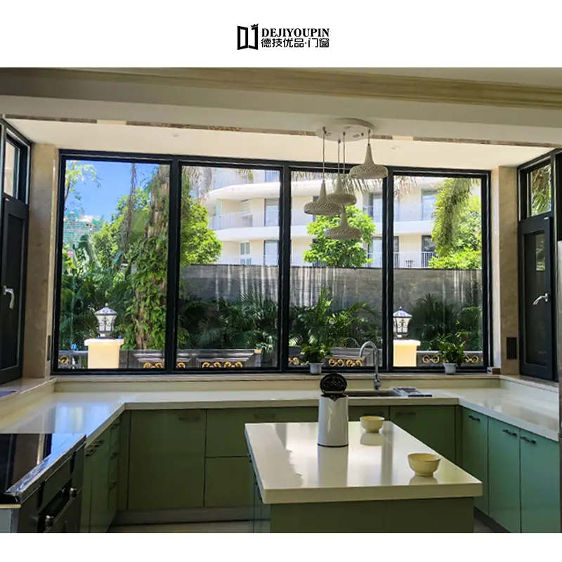 Alüminyum pencere DJYP W121 serisi mücevher alüminyum geleneksel veranda salıncak pencereler yenilemek ev