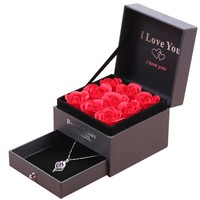 Kalung Custom I Love You Bes Berukir Baja Anti Karat Lapis Emas Hadiah Romantis untuk Wanita Istri Pacar OEM