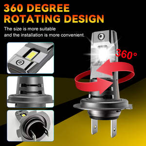 Светодиодные лампы JHS Mini H4 для фар, Plug-and-Play, H7 H11 9005 9006 9012 CSP 3570 40W 3600LM, автомобильные светодиодные лампы для противотуманных фар - Product Image 3