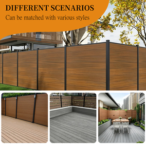 Panneaux de clôture WPC modernes de conception européenne pour jardin extérieur, ignifuges, résistants à l'humidité, antistatiques, pour usage domestique et design graphique - Product Image 2