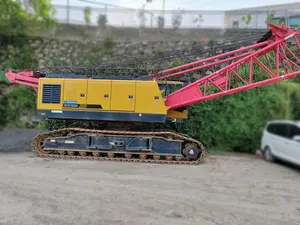 Gerçek durum SCC750A 75 ton Sanys kullanılan paletli vinç kaldırma inşaat makineleri satılık