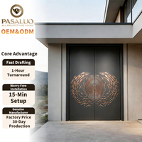 Portes d'entrée extérieures sécurisées en aluminium de qualité OEM PSL 2026 pour maisons résidentielles et villas