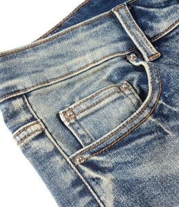 <span class=keywords><strong>Jeans</strong></span> Elasticizzati da <span class=keywords><strong>Uomo</strong></span> di Alta Qualità, <span class=keywords><strong>Blu</strong></span> Chiaro, con Effetto Spell Color, Strappi e Patch, Modello Skinny e Dritto - Product Image 2