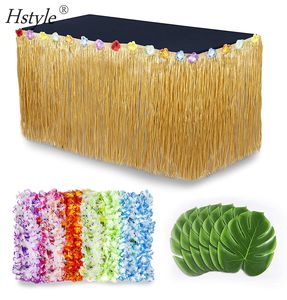 Decorazioni per <span class=keywords><strong>Feste</strong></span> Luau/Articoli per <span class=keywords><strong>Feste</strong></span> Moana, 36x Ghirlande Hawaiane Floreali, Foglie Tropicali e Gonna in Erba per Tavolo Buffet SD764 - Product Image 1