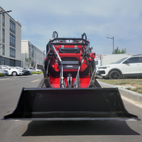 SDLOT Kompakter Mini-Radlader mit Kubota Dieselmotor CE EURO5 Hydraulischer Schneegreifer für Winterhof-Aufbereitung