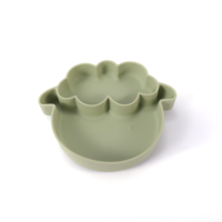 Plaque en Silicone pour bébé, plusieurs couleurs, assiette avec aspiration, Style mouton, vente en gros, livraison gratuite