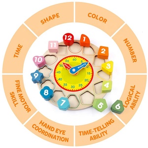 Bán Buôn Tùy Chỉnh Giáo Dục Bằng Gỗ Kỹ Thuật Số Đồng Hồ Câu Đố Set Đa Chức Năng Đồng Hồ Báo Thức Giáo Dục Sớm Đồ Chơi Cho Trẻ Em - Product Image 2