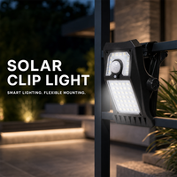 Lampe murale LED solaire USB à double charge avec détecteur de mouvement, changement de couleur RGB, télécommande, pour extérieur, camping, patio, clôture