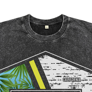 T-shirts pour hommes respirants à imprimé estival, teinture acide, coton de qualité supérieure, manches courtes, col rond, style décontracté - Product Image 3