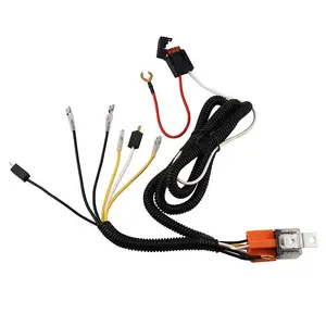12V Electric Snail Horn Kit with Relay Harness & Button Car Horns