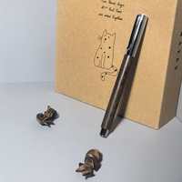 Stylo de calligraphie professionnel Vintage en bois de rose noyer en métal, fournitures de papeterie de bureau de cadeau de célébration d'événement de Promotion