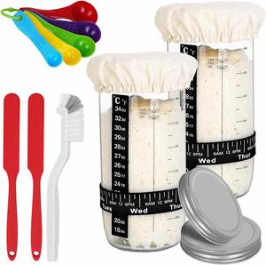 Yongli Sourdough <b>Bread</b> Baking Supplies Wide Mouth Sourdough Starter Jar Kit Proofing <b>Basket</b> for Sourdough - Product Image 2