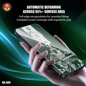ฟิล์มกระจกนิรภัย <span class=keywords><strong>iPhone</strong></span> KA-A04 ความหนา 0.4 มม. 9H เคลือบพลาสม่าสองชั้น ขัดเงา 120C ดีไซน์โค้งมนแบบ O-Fold ป้องกันเต็มจอ - Product Image 2