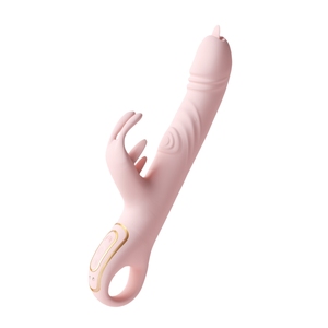 Vibratore per leccare la lingua 3 in 1 con vibratore di coniglio vibratore per leccare il Dildo clitoride che spinge il giocattolo per adulti per le donne - Product Image 1