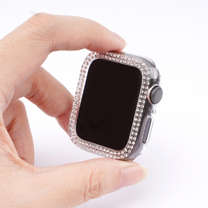 Lusso Bling doppio diamante copertura orologio cassa 40mm 44mm custodia di protezione PC per <span class=keywords><strong>Apple</strong></span> <span class=keywords><strong>I</strong></span> <span class=keywords><strong>Watch</strong></span> 4/5/6/<span class=keywords><strong>SE</strong></span> - Product Image 5