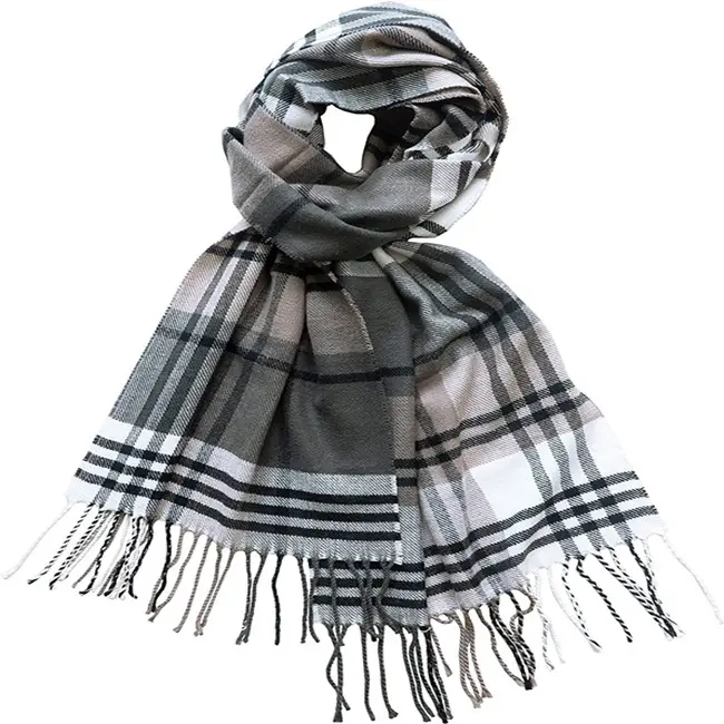 Cashmere Feel Scarf Soft Winter Ombre Nova Buffalo Tartan Tweed Houndstooth Plaid Gift Men Women knit plaid tartan scarf