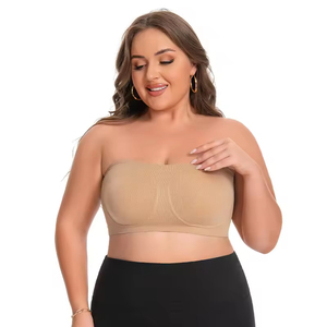 <span class=keywords><strong>Reggiseno</strong></span> da donna in nylon imbottito <span class=keywords><strong>senza</strong></span> <span class=keywords><strong>spalline</strong></span>, taglia grande, antiscivolo, con <span class=keywords><strong>schiena</strong></span> avvolgente, modello One Piece, molto venduto - Product Image 1