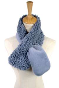 Cachemire Hiver Faux Garniture Garnis Pashmina Fourrure Écharpe Châles Pour Les Femmes - Product Image 4