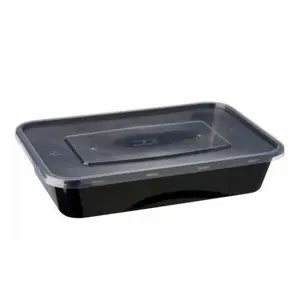 Ökologisch-freundliche transparente/schwarze 17oz-standard-lebensmittelverpackungsboxen für catering einweg-lebensmittelboxen