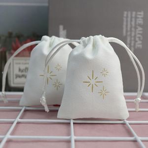 Custom Logo Silk Velvet <b>Drawstring</b> Jewelry Pouch Gift Bag - Product Image 6
